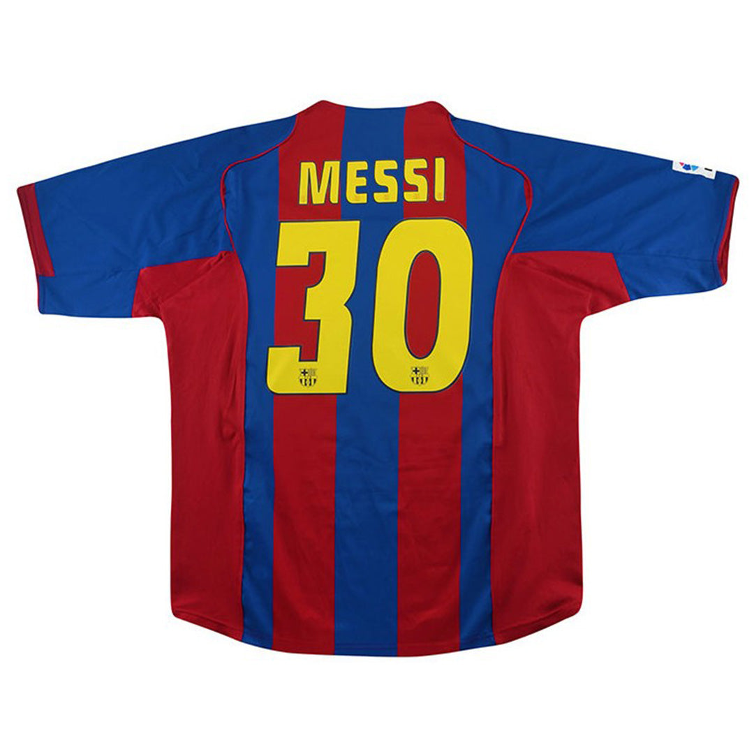 Messi #30 Retro Barcelona Home Jersey 2004/05 