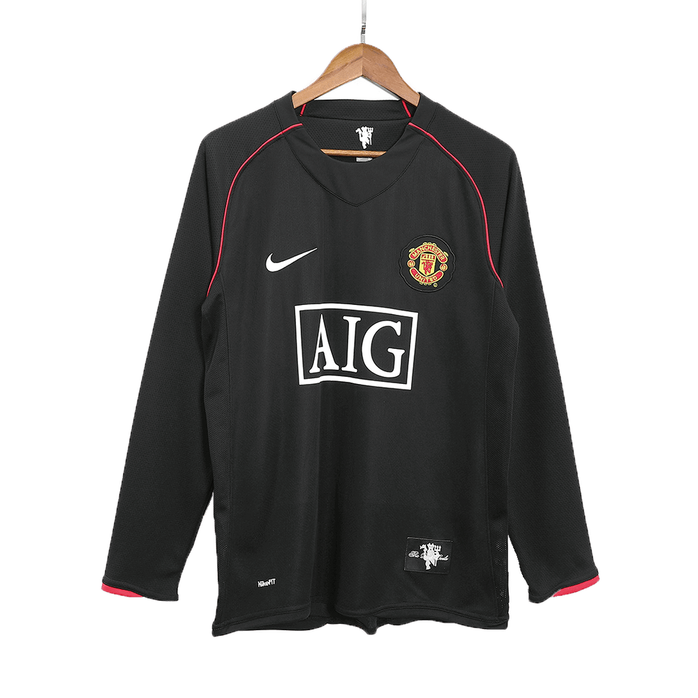Retro Manchester United Away Long Sleeve Jersey 2007/08 