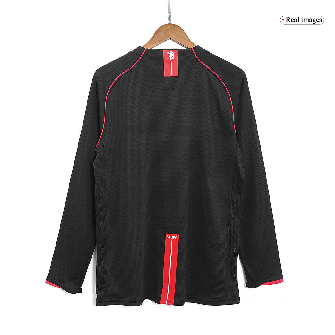 Retro Manchester United Away Long Sleeve Jersey 2007/08 