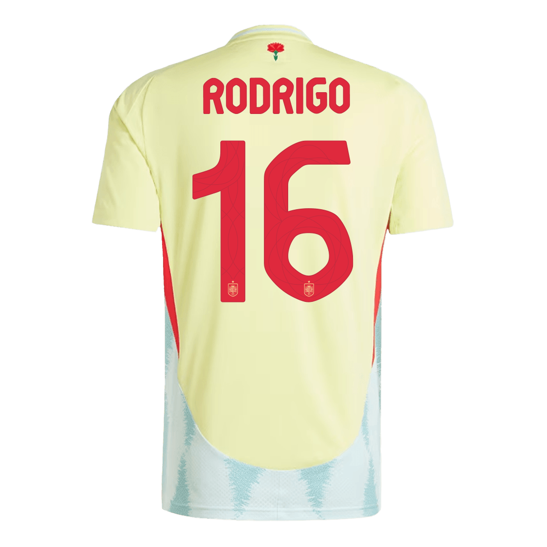 RODRIGO #16 Spain Away Jersey Euro 