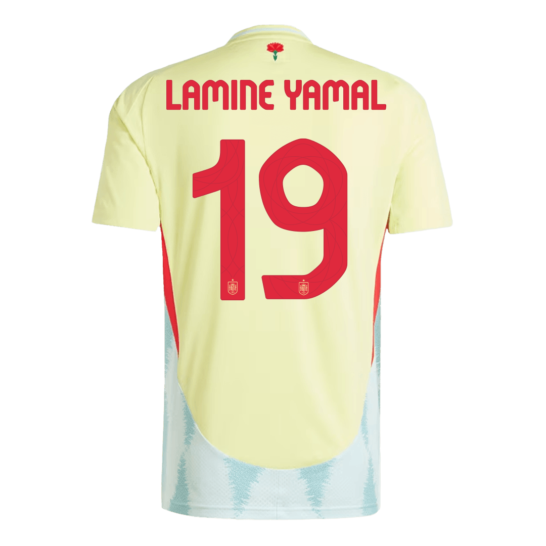 LAMINE YAMAL #19 Spain Away Jersey Euro 