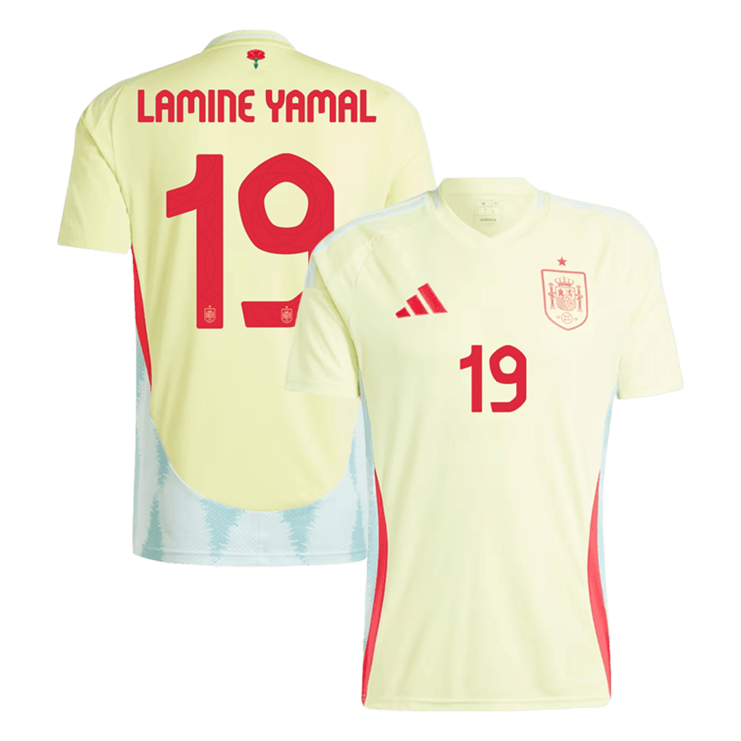 LAMINE YAMAL #19 Spain Away Jersey Euro 