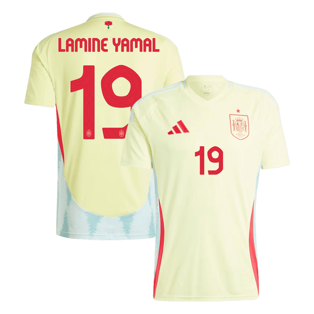 LAMINE YAMAL #19 Spain Away Jersey Euro 