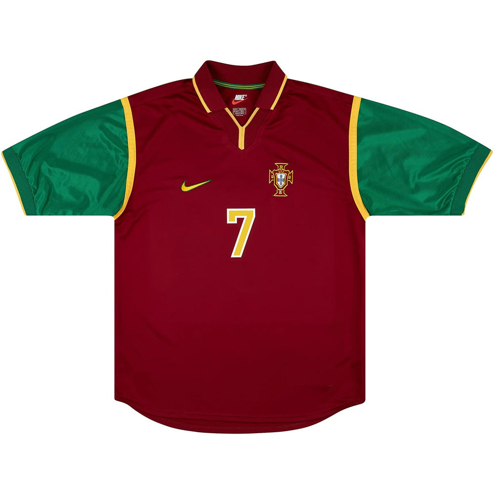 FIGO #7 Retro Portugal Home Jersey 1999 