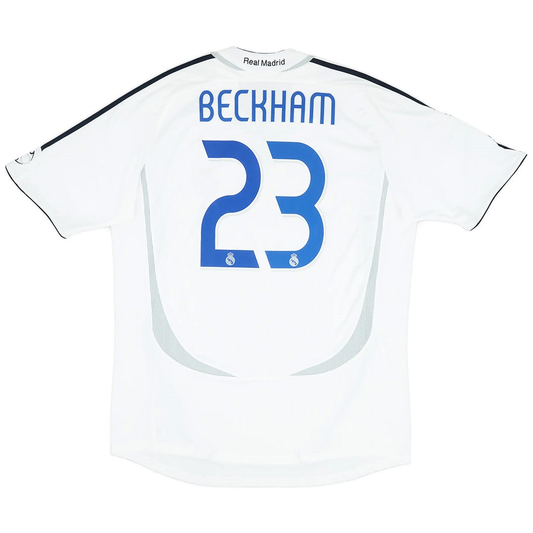 Beckham #23 Retro Real Madrid Home Jersey 2006/07 