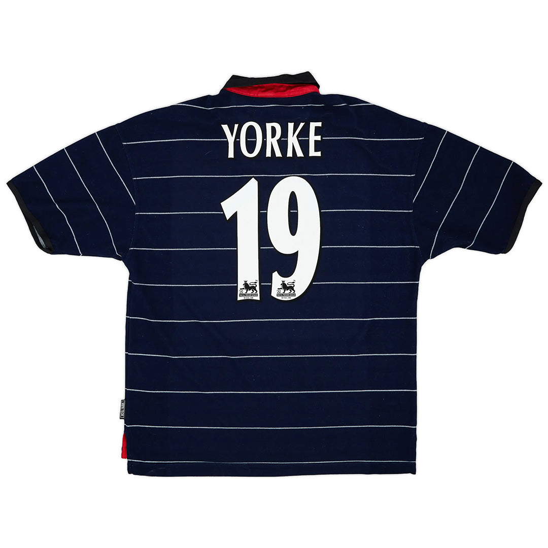 Yorke #19 Retro Manchester United Away Jersey 1999/00 