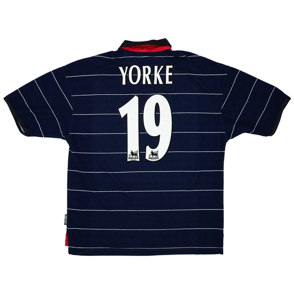 Yorke #19 Retro Manchester United Away Jersey 1999/00 