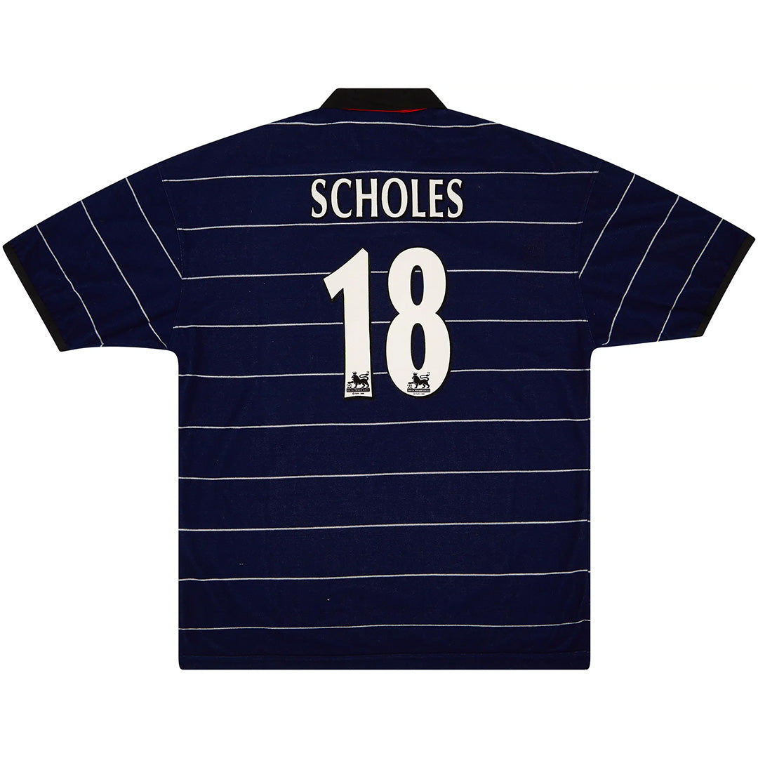 Scholes #18 Retro Manchester United Away Jersey 1999/00 