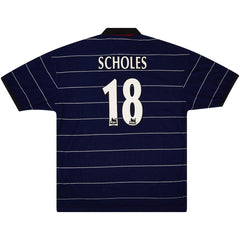 Scholes #18 Retro Manchester United Away Jersey 1999/00 