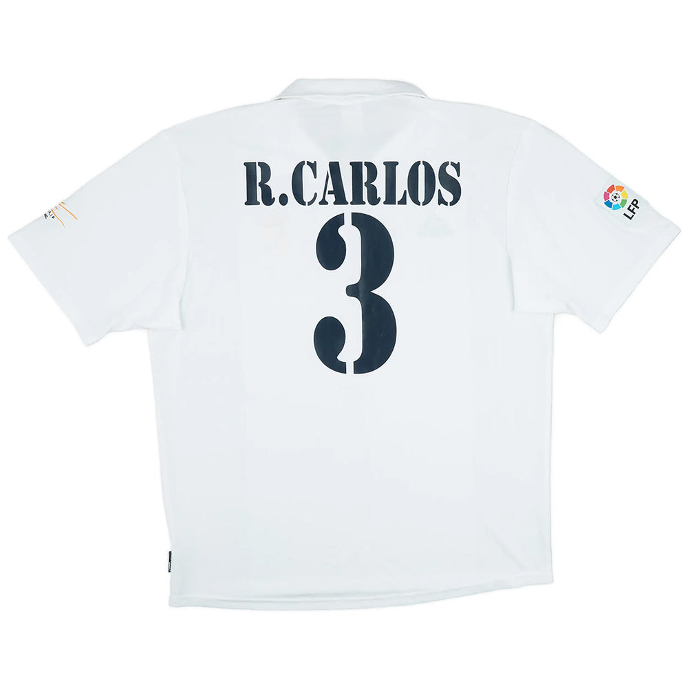 R.CARLOS #3 Retro Real Madrid Centenary Home Jersey 2002/03 