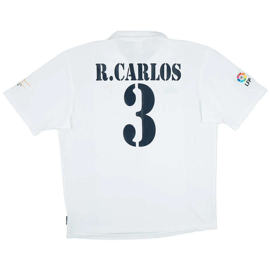 R.CARLOS #3 Retro Real Madrid Centenary Home Jersey 2002/03 