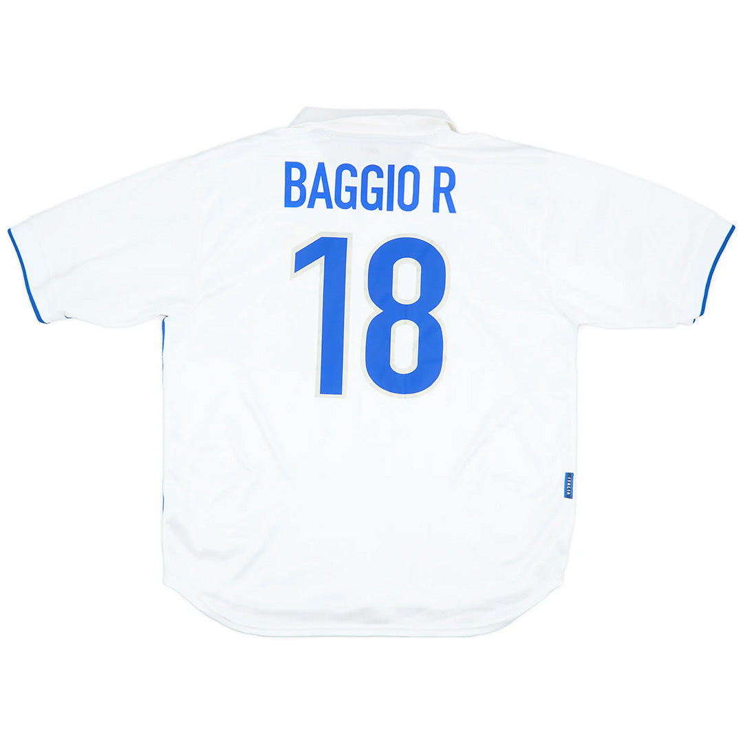 BAGGIO R #18 Retro Italy Away Jersey World Cup 1998 