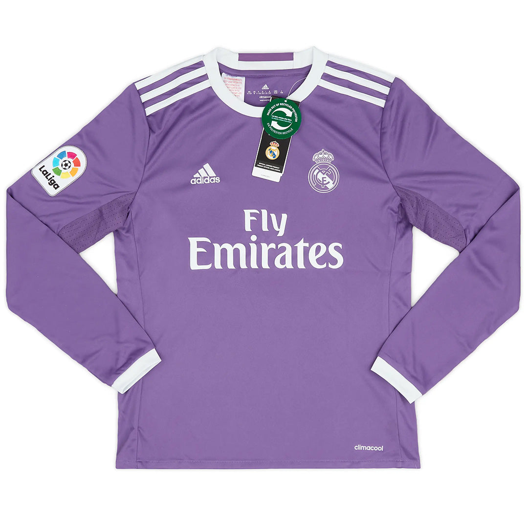 Ronaldo #7 Retro Real Madrid Long Sleeve Away Jersey 2016/17 