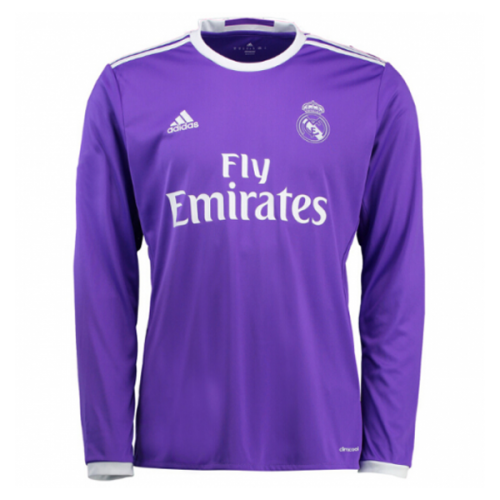 Ronaldo #7 Retro Real Madrid Long Sleeve Away Jersey 2016/17 
