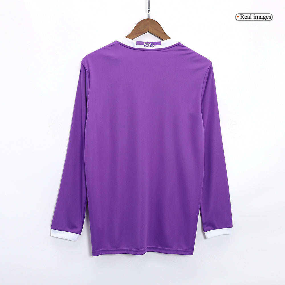 Ronaldo #7 Retro Real Madrid Long Sleeve Away Jersey 2016/17 