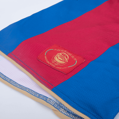 Ronaldinho #10 Retro Barcelona Home Jersey 50-Years Anniversary 2007/08 