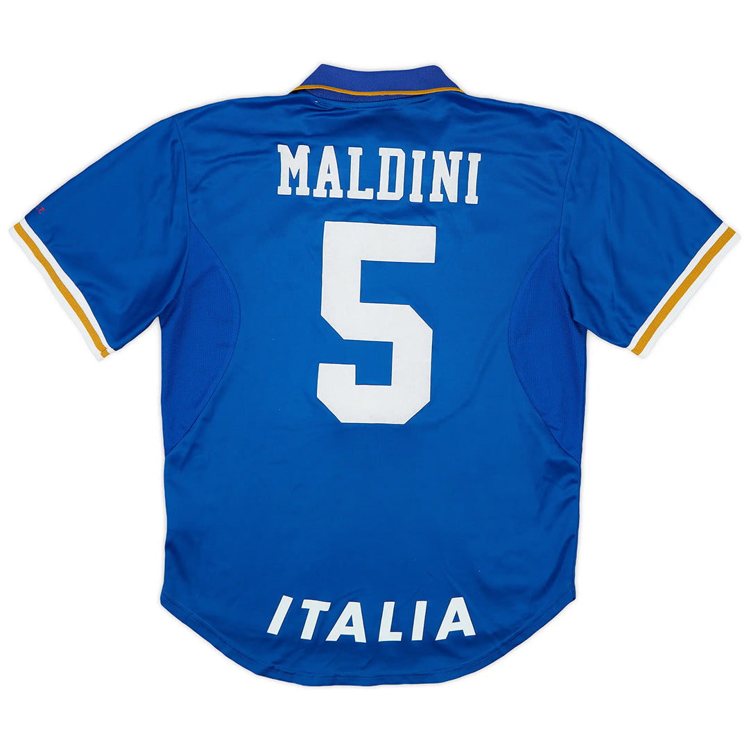 Maldini #5 Retro Italy Home Jersey Euro Cup 1996 