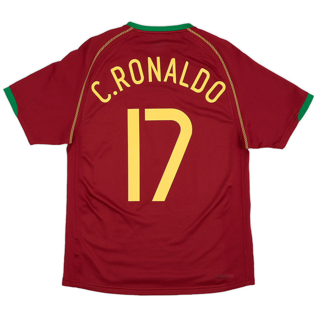 C.RONALDO #17 Retro Portugal Home Jersey World Cup 2006 