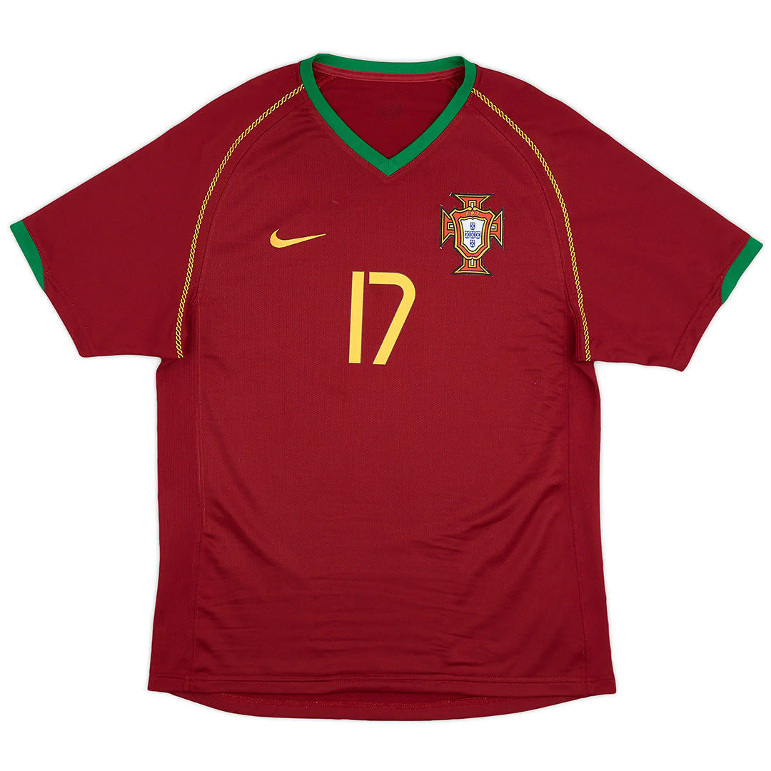 C.RONALDO #17 Retro Portugal Home Jersey World Cup 2006 
