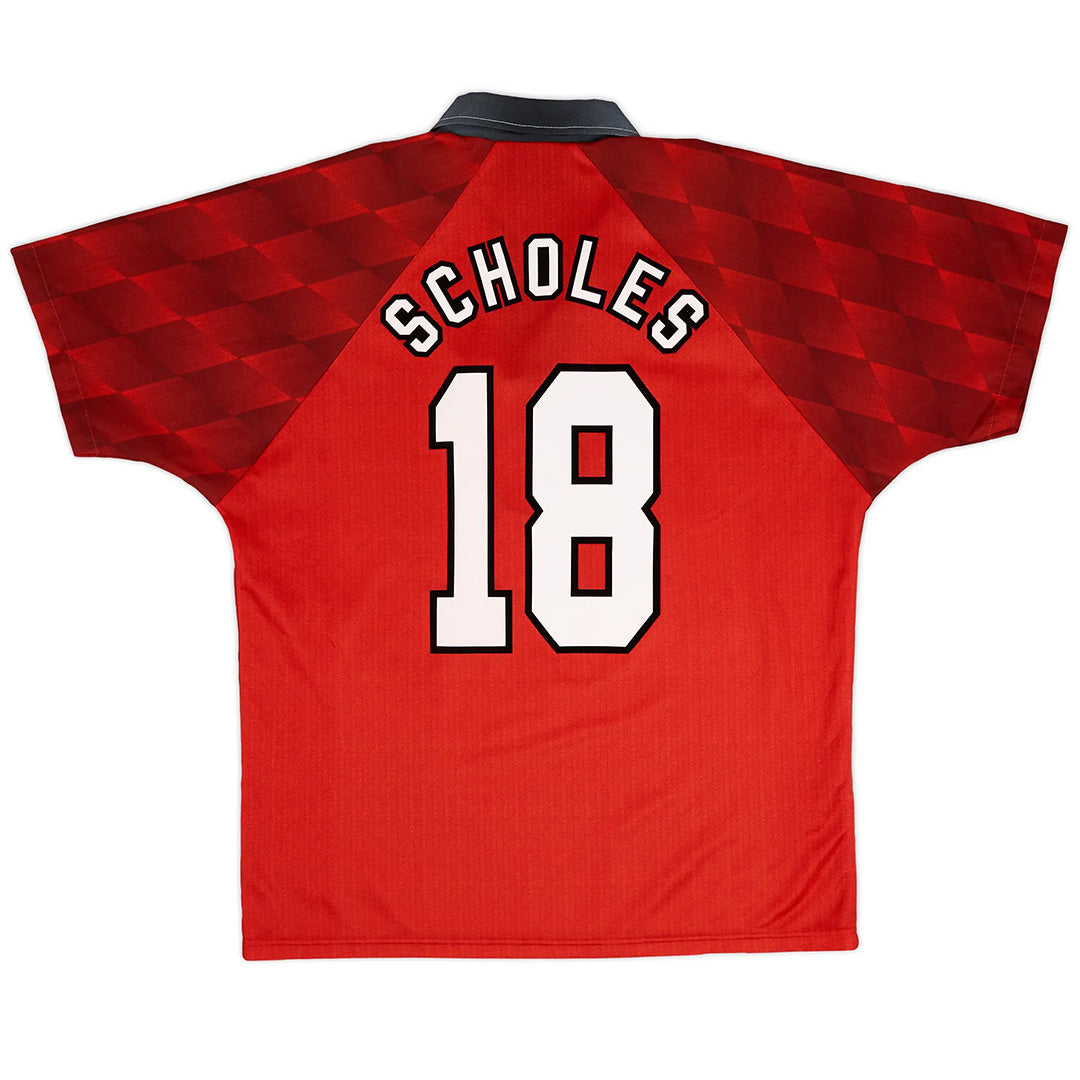 Scholes #18 Retro Manchester United Home Jersey 1996/98 