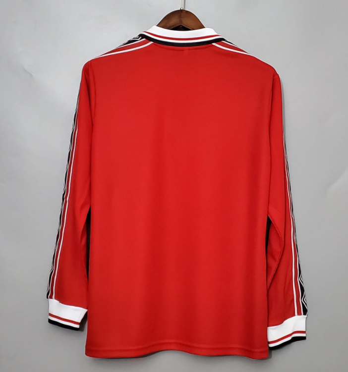 Beckham #7 Retro Manchester United Home Sleeve Sleeve Jersey 1998/00 