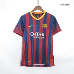 Messi #10 Retro Barcelona Home Jersey 2013/14 