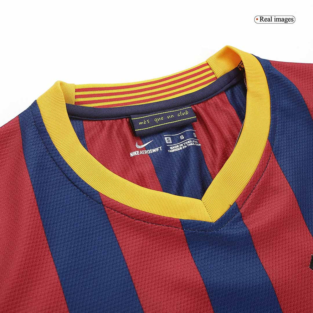 Messi #10 Retro Barcelona Home Jersey 2013/14 
