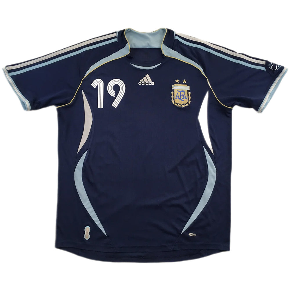 Messi #19 Retro Argentina Away Jersey World Cup 2006 