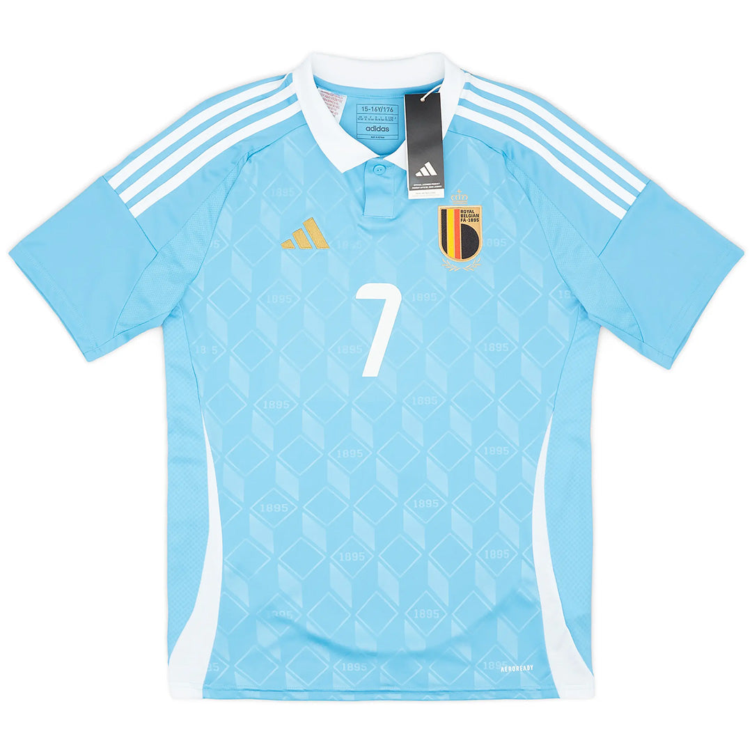 De Bruyne #7 Belgium Away Jersey EURO 