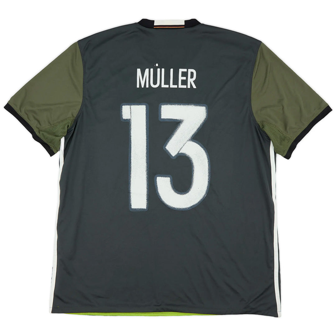 Müller #13 Retro Germany Away Jersey 2016 