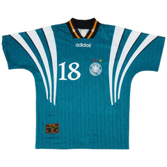 KLINSMANN #18 Retro Germany Away Jersey Euro Cup 1996 