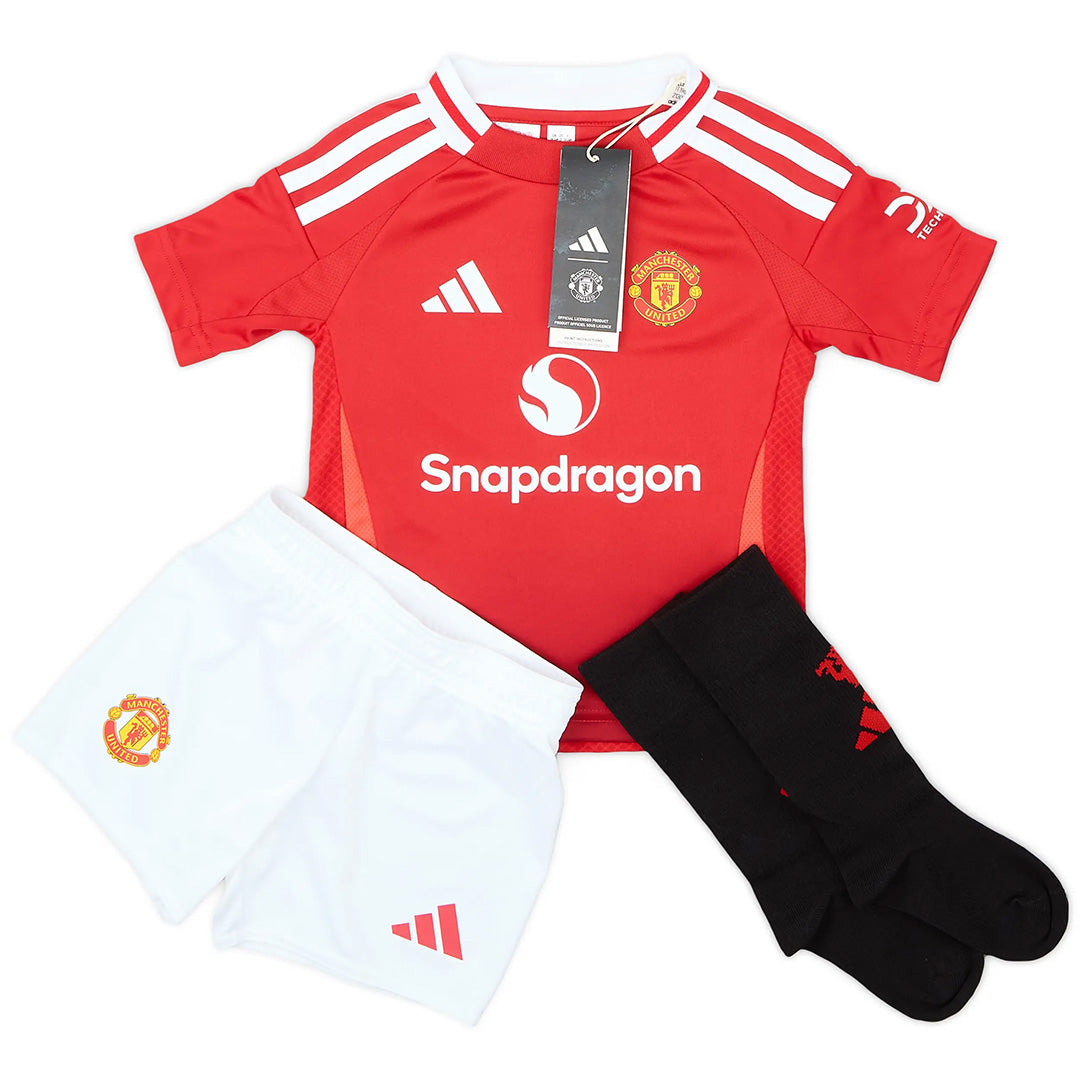 Kids Manchester United Home Full Kit(Jersey+Shorts+Socks) 