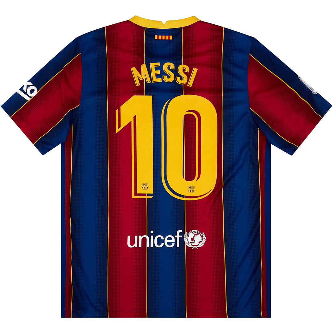 Messi #10 Retro Barcelona Home Jersey 2020/21 