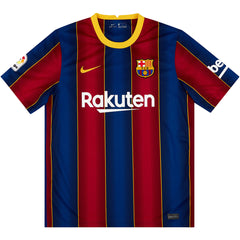 Messi #10 Retro Barcelona Home Jersey 2020/21 