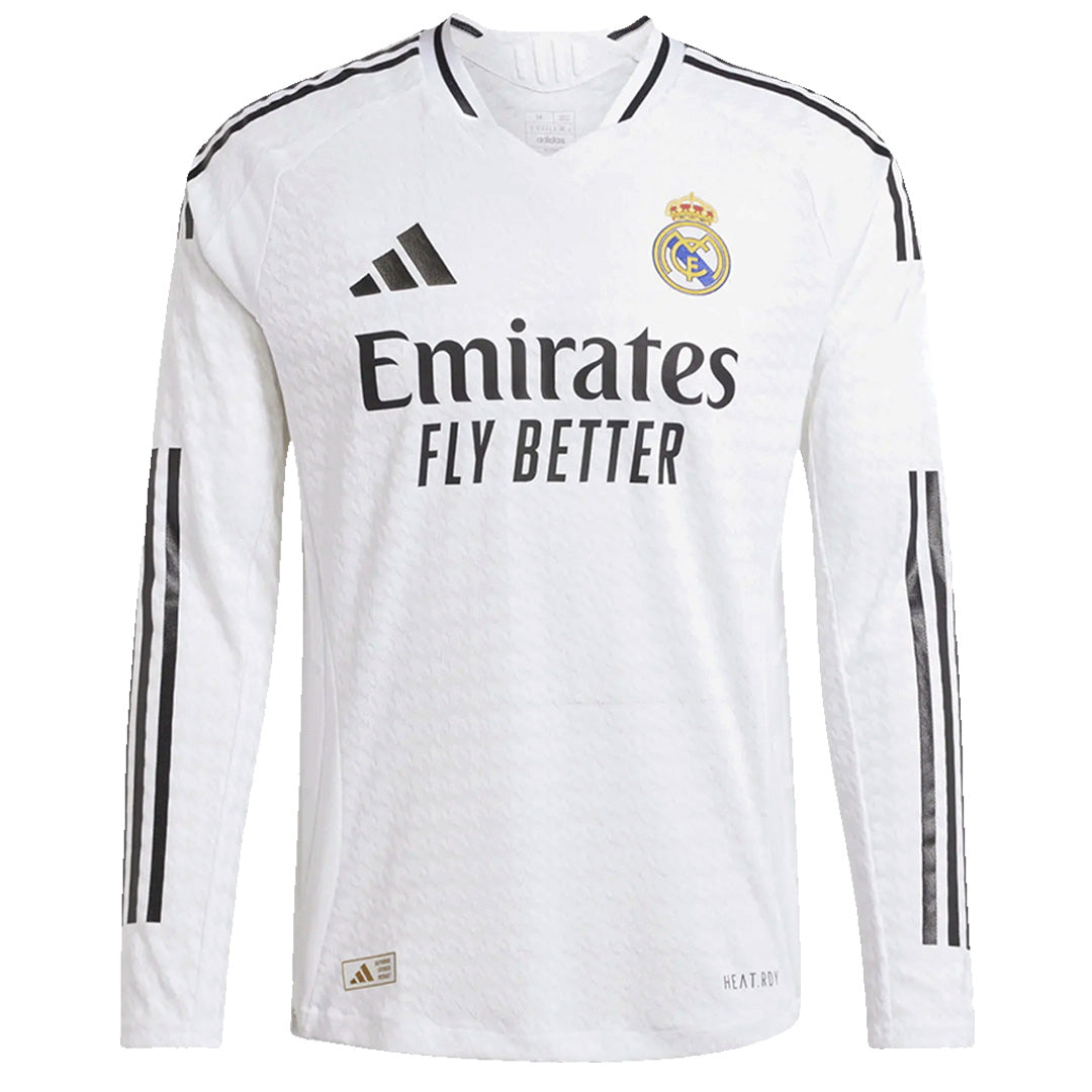 Real Madrid Home Long Sleeve Jersey Player Version 