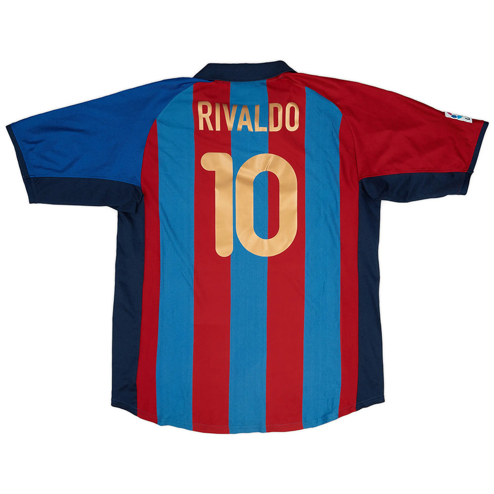 RIVALDO #10 Retro Barcelona Home Jersey 2001/02 