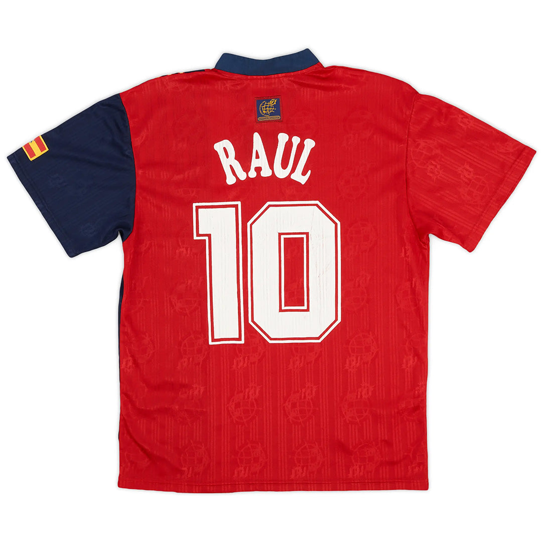 RAUL #10 Retro Spain Home Jersey 1996 