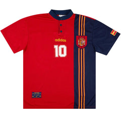 RAUL #10 Retro Spain Home Jersey 1996 