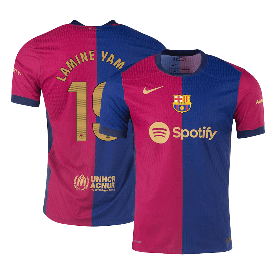 LAMINE YAMAL #19 Barcelona Home Jersey Player Version 