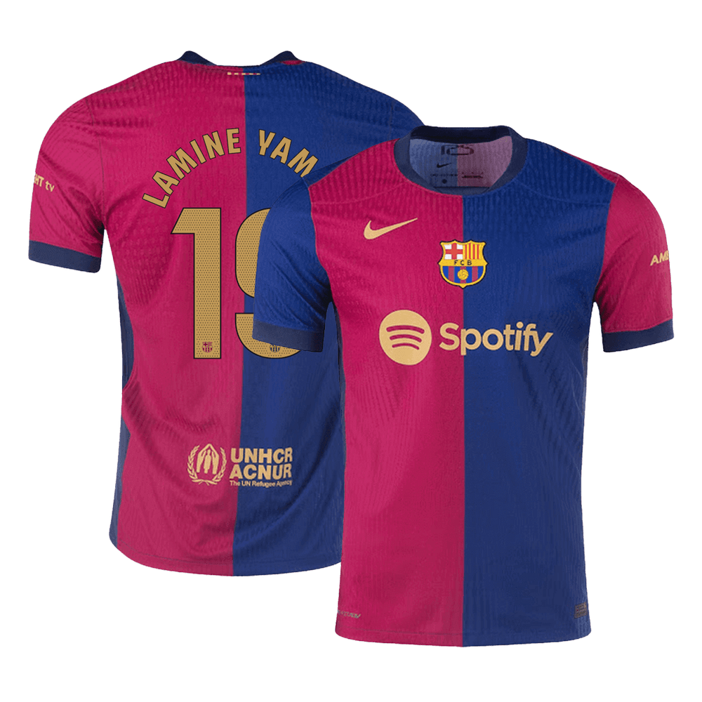 LAMINE YAMAL #19 Barcelona Home Jersey Player Version 