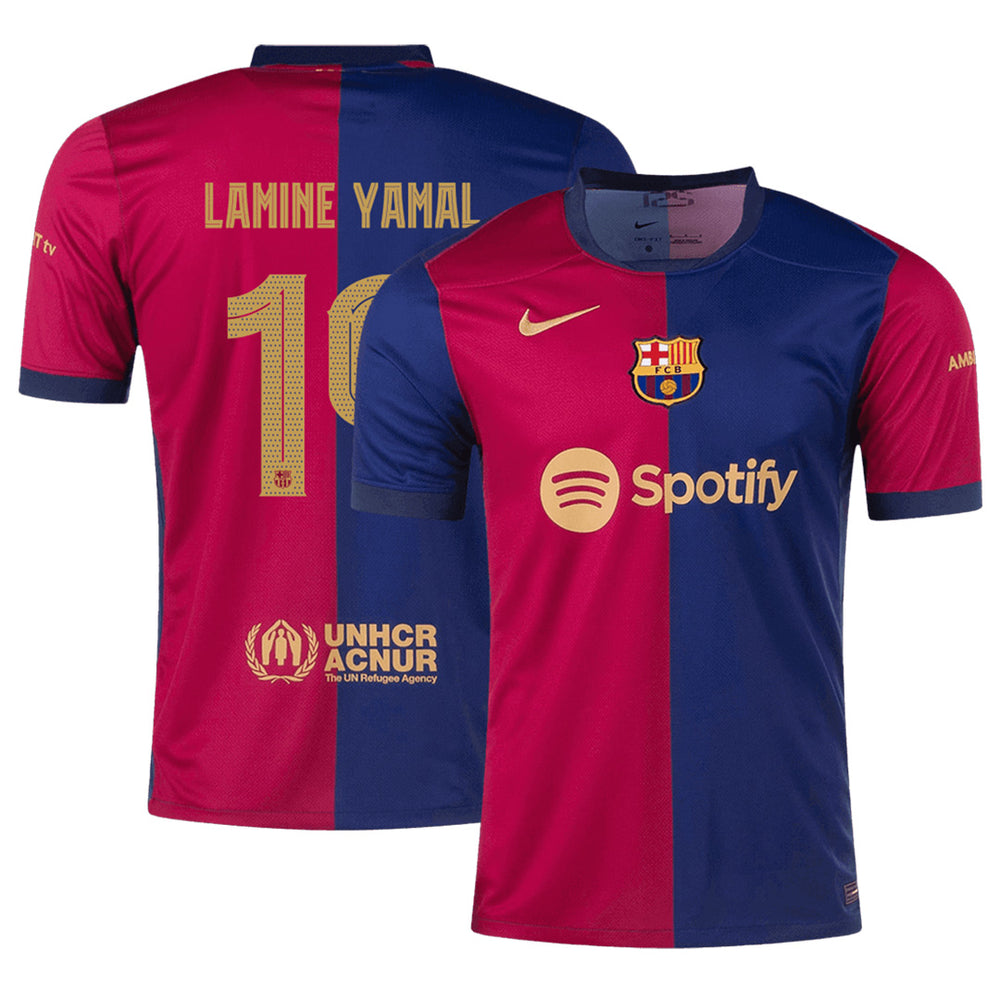 LAMINE YAMAL #19 Barcelona Home Jersey - UCL Font 