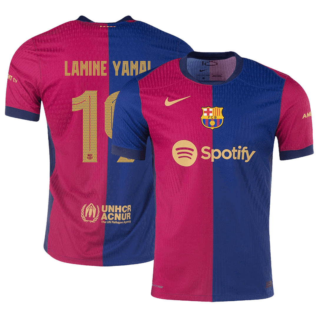 LAMINE YAMAL #19 Barcelona Home Jersey Player Version - UCL Font 