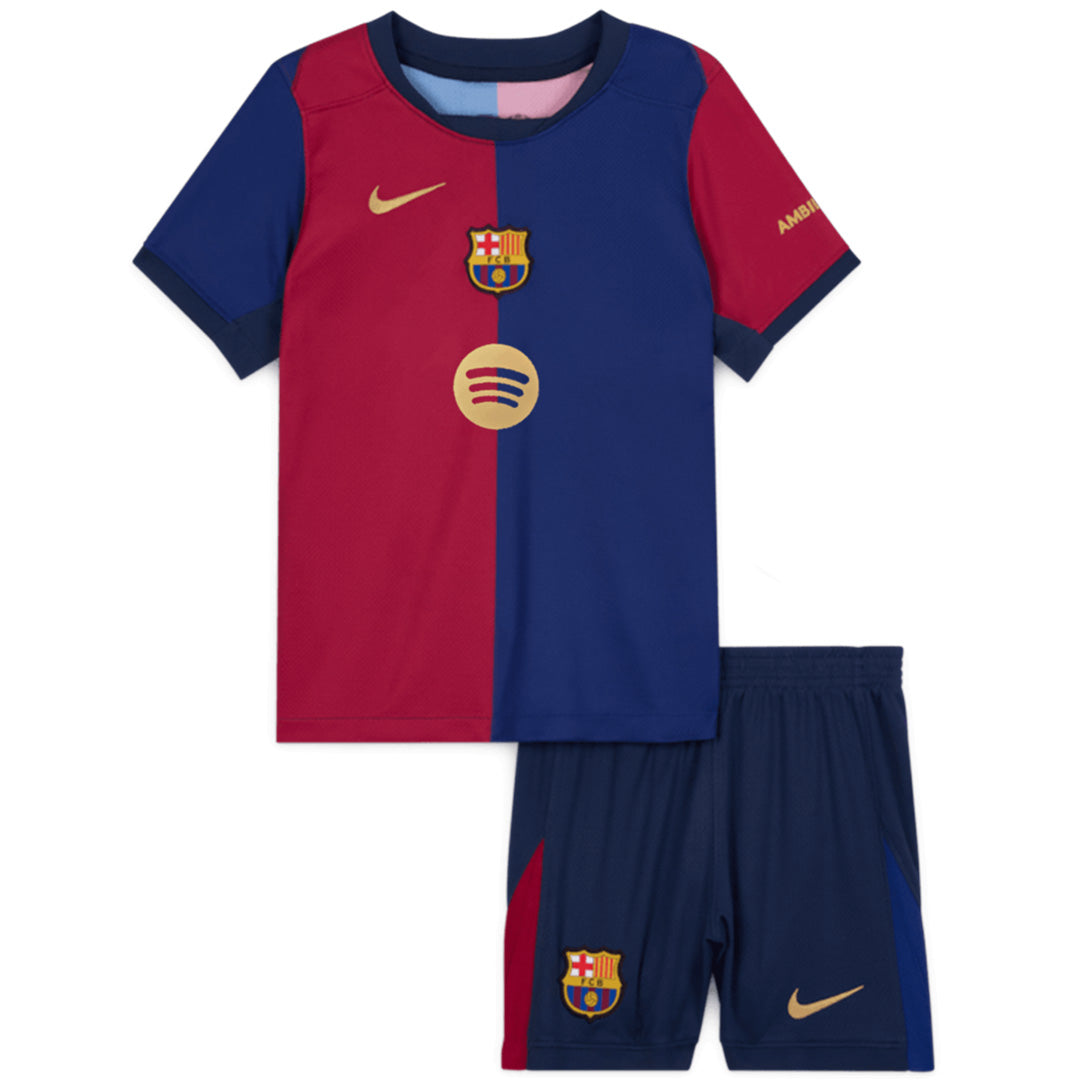 Kids Barcelona Home Spotify Logo Without Text Jersey Kit 
