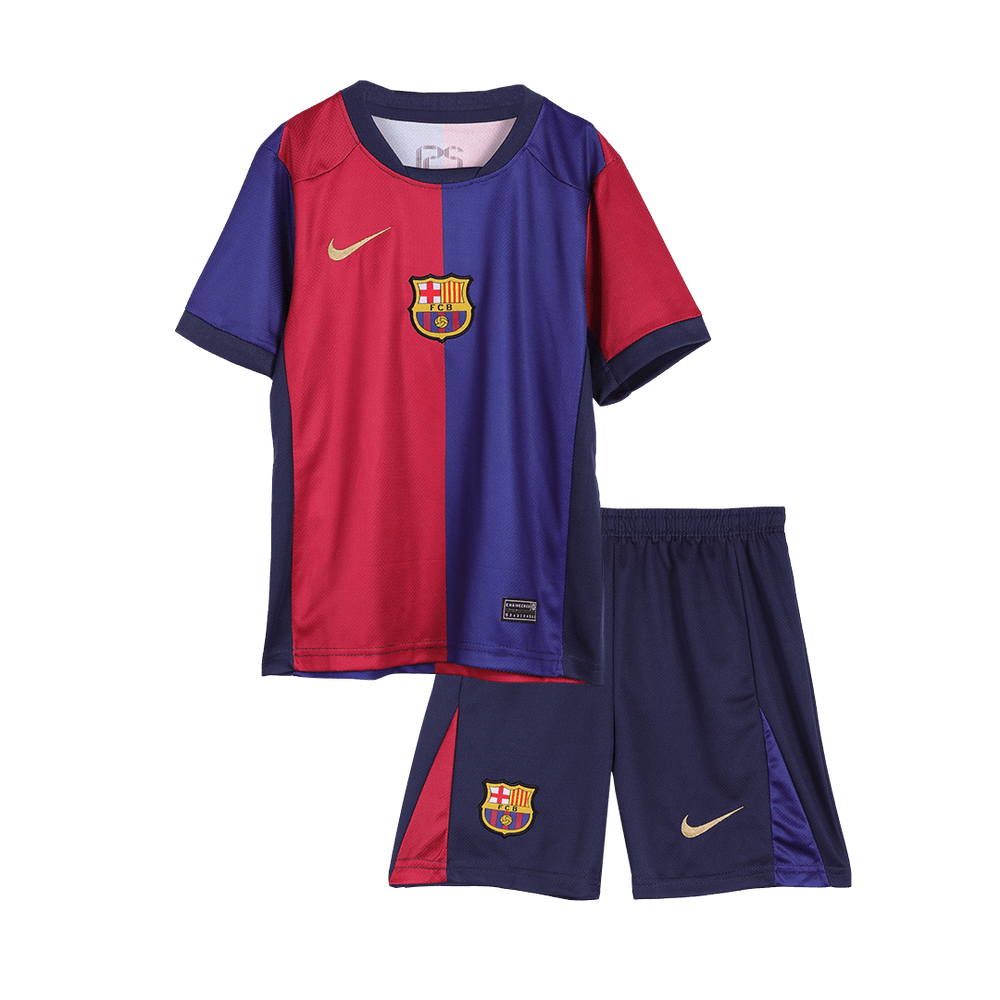 Kids Barcelona Home Spotify Logo Without Text Jersey Kit 