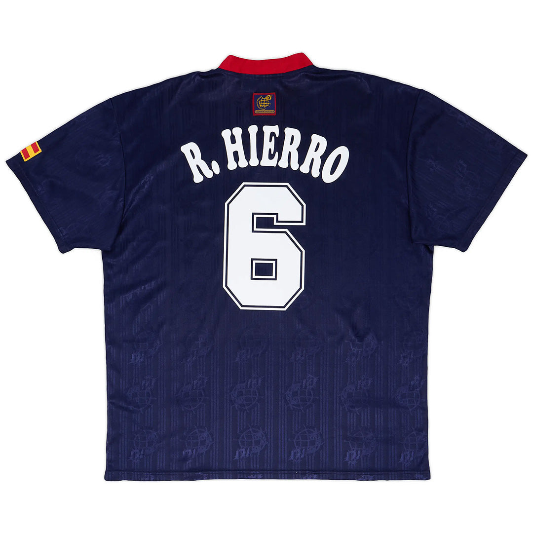 R. HIERRO #6 Retro Spain Away Jersey 1996 