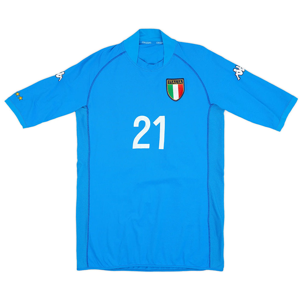 VIERI #21 Retro Italy Home Jersey World Cup 2002 