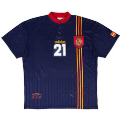 LUIS ENRIQUE #21 Retro Spain Away Jersey 1996 