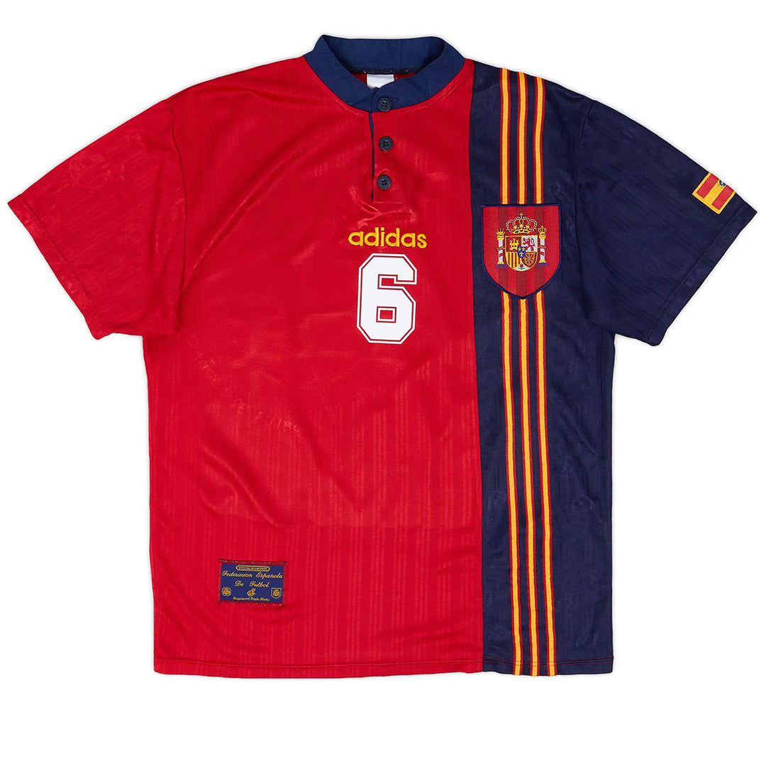 R. HIERRO #6 Retro Spain Home Jersey 1996 