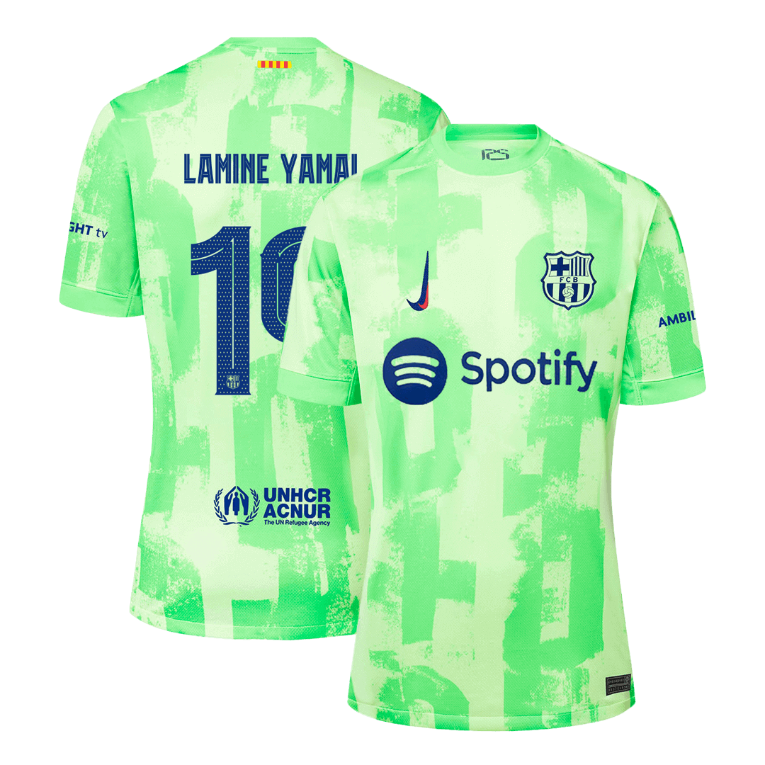 LAMINE YAMAL #19 Barcelona Third Jersey - UCL Font 