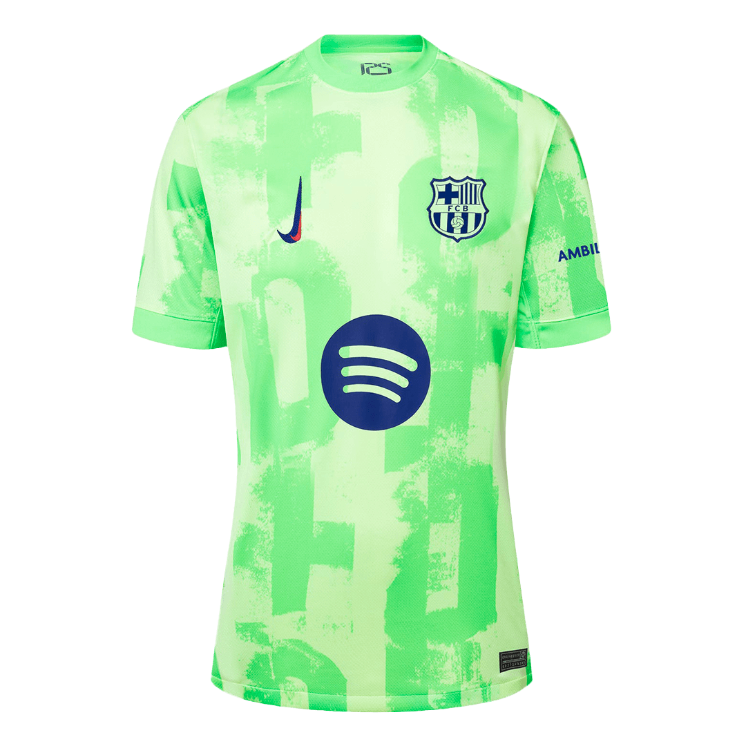 LAMINE YAMAL #19 Barcelona Spotify Logo Without Text Third Jersey - UCL Font 